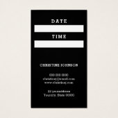 kaartje voor haarstylist (Achterkant)