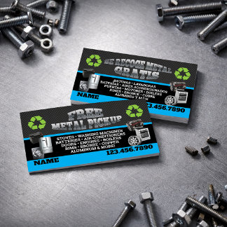 Kaartje voor Schroot Recycling Engels-Spaans Bedri Visitekaartje