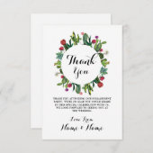 Kaartjes met bedankje Cactus Krans Fiesta Bruiloft Bedankkaart (Voorkant / Achterkant)
