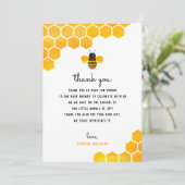 Kaartjes om bedankt te zeggen voor Little Honey Be (Staand voorkant)