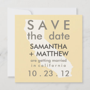 Kaartjes om de datum te reserveren voor California Save The Date