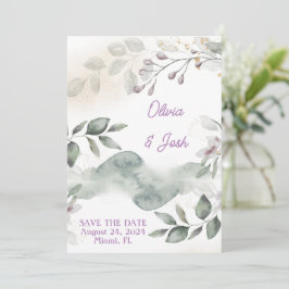 KAARTJES VOOR FLORALE SAVE-THE-DATE-UITNODIGINGEN KAART