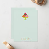 Kaartjes voor ijscoupes bedankjes (Blauw) (Voorkant / Achterkant in situ)