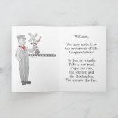 Kaartjes voor pensionering met spoorwegovergang kaart (Binnen)