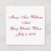 Kaartjes voor reactie op uitnodiging in het rood e informatiekaartje (Achterkant)