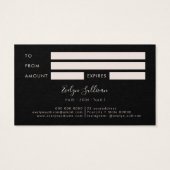 Kaartkaart voor Tropische rozen Visitekaartje (Achterkant)