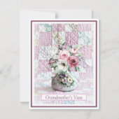 Kaartkaartenkaart Grootmoederziekte Bedankkaart (Voorkant)