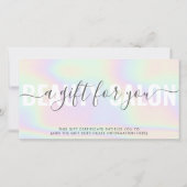 Kaartkaartje met een elegant eenhoornregenboogsalo (Voorkant)