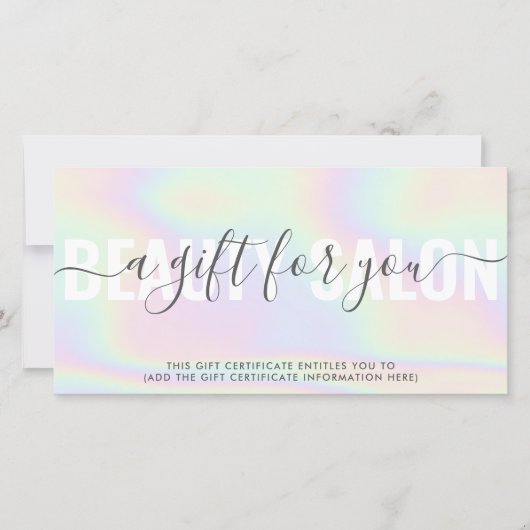 Kaartkaartje met een elegant eenhoornregenboogsalo (Voorkant)