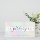 Kaartkaartje met een elegant eenhoornregenboogsalo (Staand voorkant)