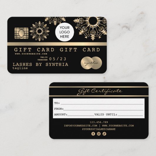 Kaartkaartje voor kerstmis Snow Visitekaartje (Voorkant / Achterkant)