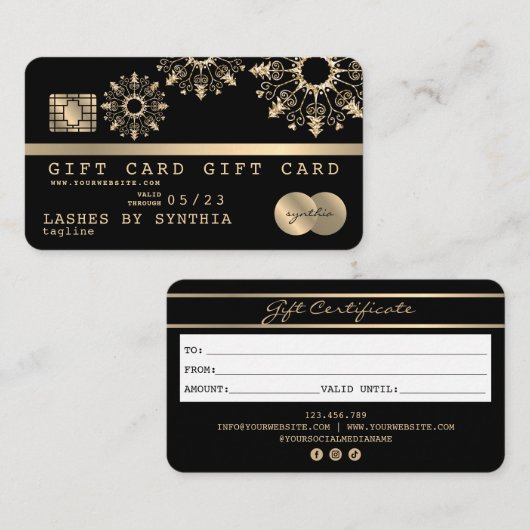 Kaartkaartje voor kerstmis Snow Visitekaartje (Voorkant / Achterkant)