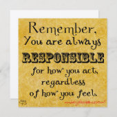 kaartkwaliteit citaat op verantwoordelijkheid (Voorkant / Achterkant)