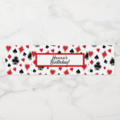 Kaartmerk Casino Birthday Water Flacon Etiket (Enkel label)