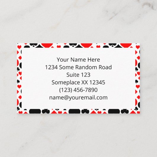 Kaartmodel afspelen visitekaartje (Achterkant)