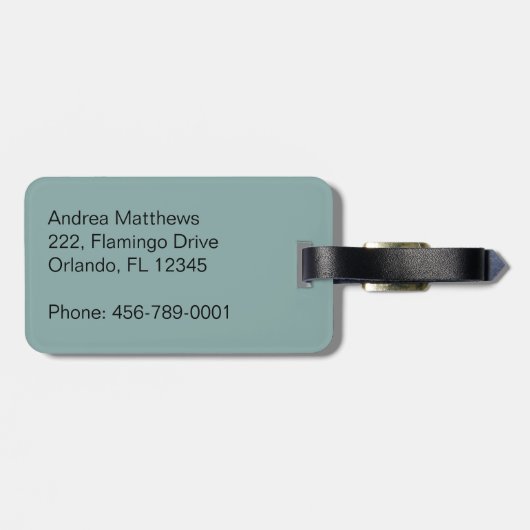  kaartmodel bagagelabel (Achterkant horizontaal)