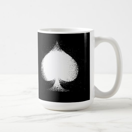 Kaartpak Spades white - grunge Koffiemok (Rechts)
