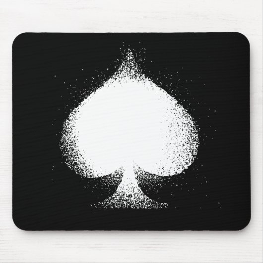 Kaartpak Spades white - grunge Muismat (Voorkant)