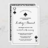 Kaartparen afspelen Verloving Ace Vegas Invite Kaart (Voorkant / Achterkant)