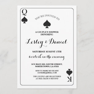 Kaartparen afspelen Verloving Ace Vegas Invite Kaart