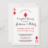 Kaartparen spelen Koningin Las Vegas Uitnodiging (Voorkant)