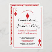 Kaartparen spelen Koningin Las Vegas Uitnodiging (Voorkant / Achterkant)