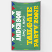 Kaartpartij met naam en football spandoek (Verticaal)