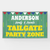 Kaartpartij met naam en football spandoek (Horizontaal)