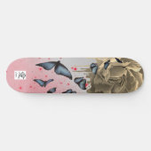 KAARTPOPPIJEN EN BLAUWE BUTTERFLIES PERSOONLIJK SKATEBOARD (Horizontaal)