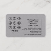 Kaartsalon Klantenkaartje (Achterkant)