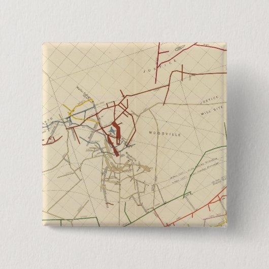 Kaartschaftappen van kernrempels VIII Vierkante Button 5,1 Cm (Voorkant)