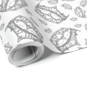 Kaartschottenomslag van koningin van harten cadeaupapier (Rol Hoek)