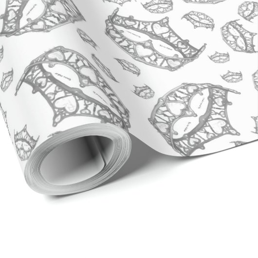 Kaartschottenomslag van koningin van harten cadeaupapier (Rol Hoek)