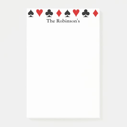 Kaartscore afspelen | Gepersonaliseerd Post-it® Notes (Voorkant)