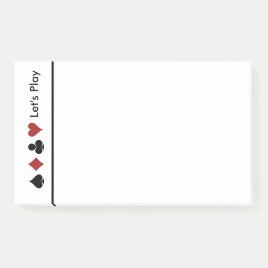 Kaartscore afspelen Groot Post-it® Notes (Voorkant)