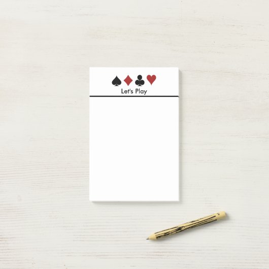 Kaartscore afspelen post-it® notes (Op bureau)