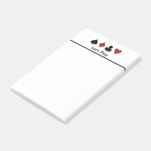 Kaartscore afspelen post-it® notes (Schuin)