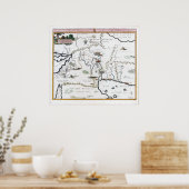  Kaartsituatie van het landelijk paradijs Poster (Keuken)