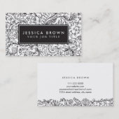 kaartsjabloon voor lijnkunst visitekaartje (Voorkant / Achterkant)