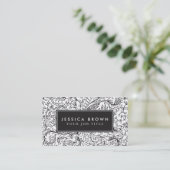 kaartsjabloon voor lijnkunst visitekaartje (Staand voorkant)