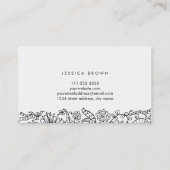 kaartsjabloon voor lijnkunst visitekaartje (Achterkant)