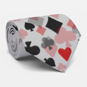  kaartslak - Rood en zwart Stropdas (Opgerold)