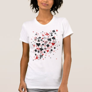  kaartslak - Rood en zwart T-shirt