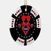 KAARTSLEUVEN EN DICE POKER CHIP ORNAMENT (Rechts)