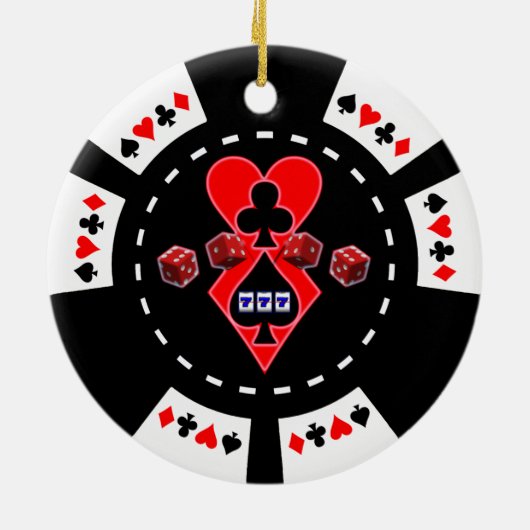 KAARTSLEUVEN EN DICE POKER CHIP ORNAMENT (Achterkant)