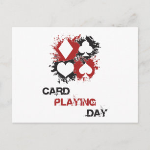 Kaartspeeldag Ace-kaarten Poker Casino Game Gift Briefkaart