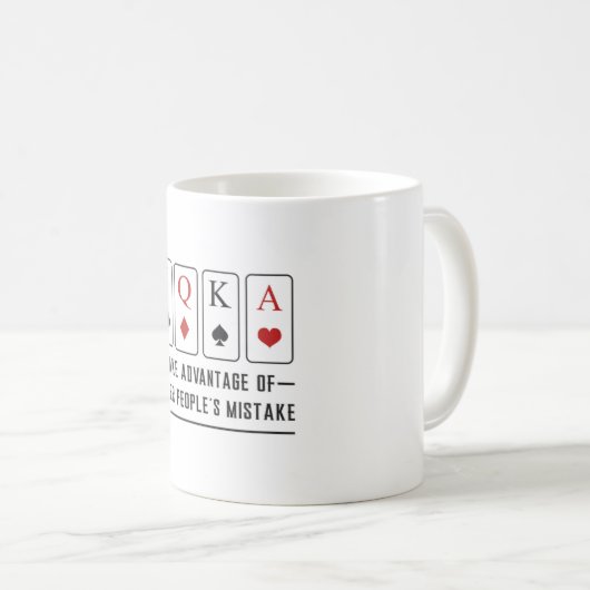Kaartspeeldag Ace-kaarten Poker Casino Game Gift Koffiemok (Voorkant rechts)