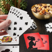 Kaartspel De vrouw rode vlinders Pokerkaarten (Insitu)