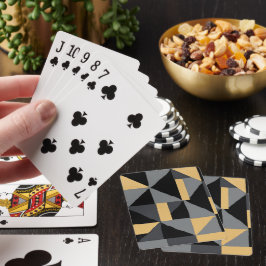 Kaartspel – Geometrie Zwart en Goud Pokerkaarten