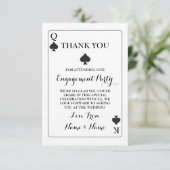 Kaartspel Koning Koningin Aas van Schoppen Bedankt Kaart (Staand voorkant)